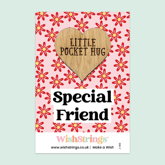 Special Friend - Oak Pocket Hug Token | J350
