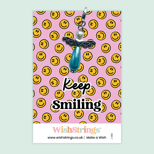Keep Smiling -  Wish Angels, Clip on Keepsake | J352
