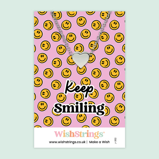 Keep Smiling - Heart Necklace - J352