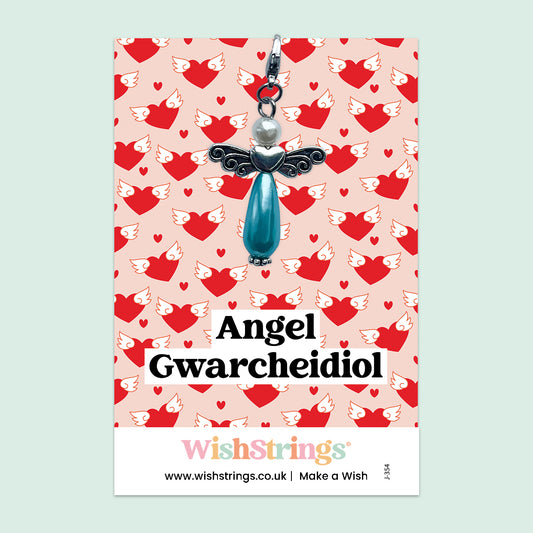 Angel Gwarcheidiol, Welsh -  Wish Angels, Clip on Keepsake | J354
