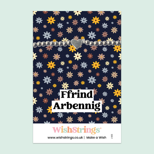 Ffrind Arbennig, Welsh - Heart Beaded Bracelet - J355