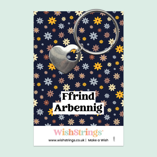 Ffrind Arbennig, Welsh - HEART KEYRING - J355