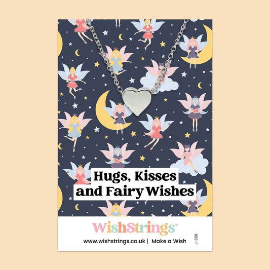 Hugs, Kisses & Fairy Wishes - Heart Necklace - J356