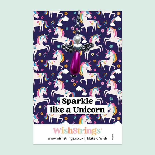 Sparkle like a Unicorn -  Wish Angels, Clip on Keepsake | J360