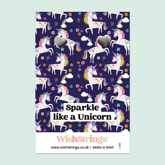 Sparkle like a Unicorn - Heart Stud Earrings | J360