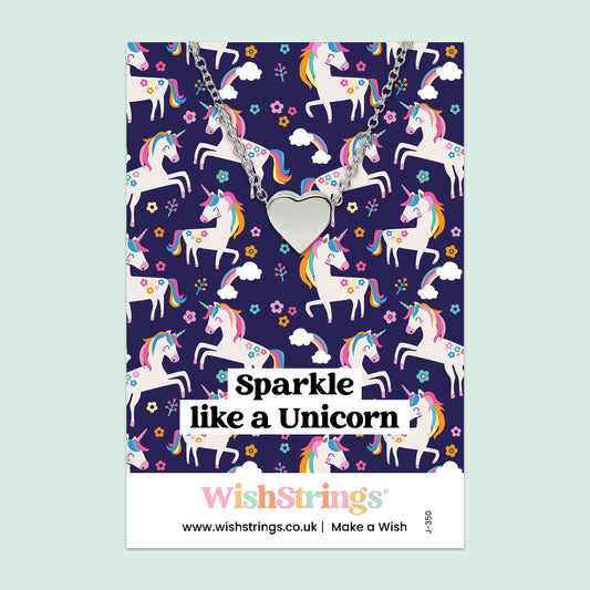 Sparkle like a Unicorn - Heart Necklace - J360