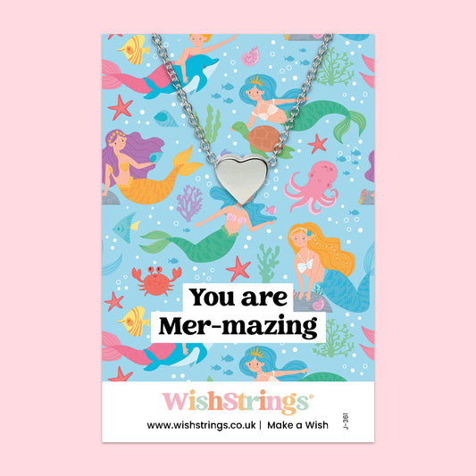 Mermaid, Mer-mazing - Heart Necklace - J361