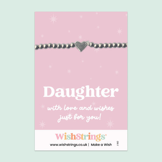 Daughter - Heart Beaded Bracelet - J362