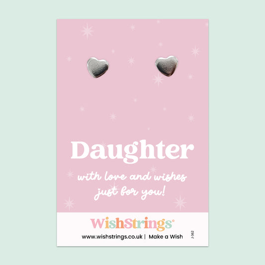 Daughter - Heart Stud Earrings | J362