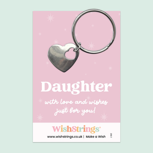 Daughter - HEART KEYRING - J362