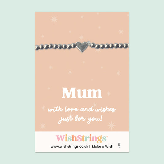 Mum - Heart Beaded Bracelet - J363