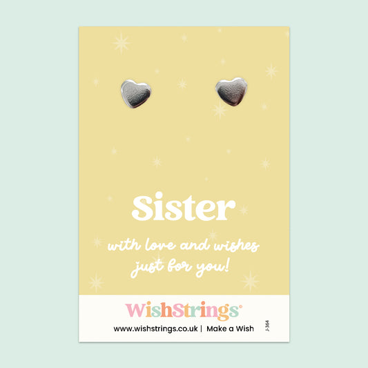 Sister - Heart Stud Earrings | J364