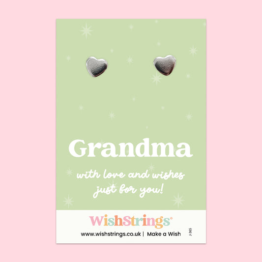 Grandma - Heart Stud Earrings | J365