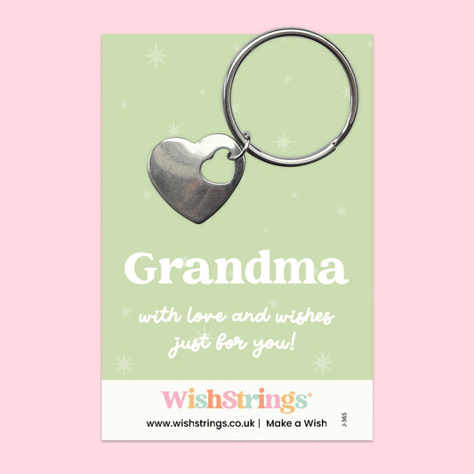 Grandma - Heart Keyring - J365