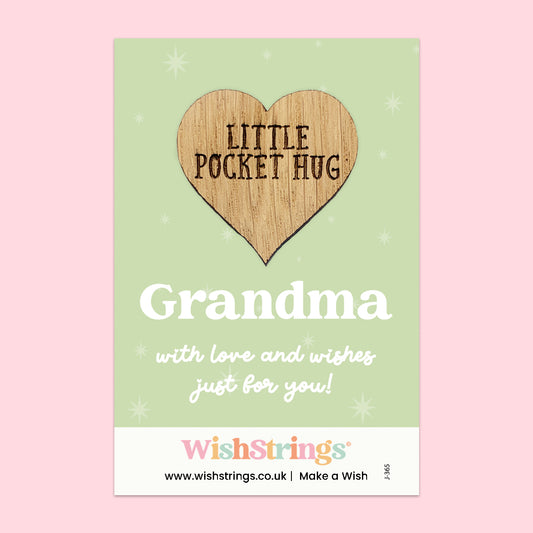 Grandma - Oak Pocket Hug Token | J365