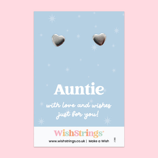 Auntie - Heart Stud Earrings | J366