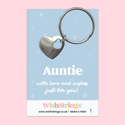 Auntie - HEART KEYRING - J366