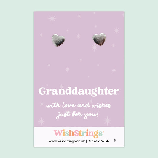 Granddaughter - Heart Stud Earrings | J367