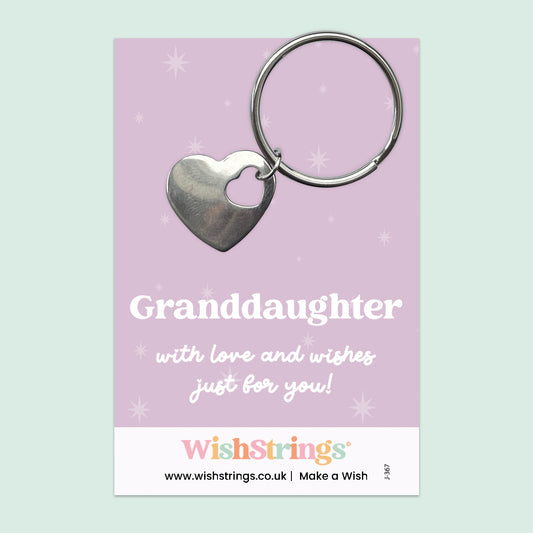 Granddaughter - Heart Keyring - J367
