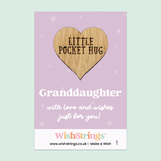 Granddaughter - Oak Pocket Hug Token | J367