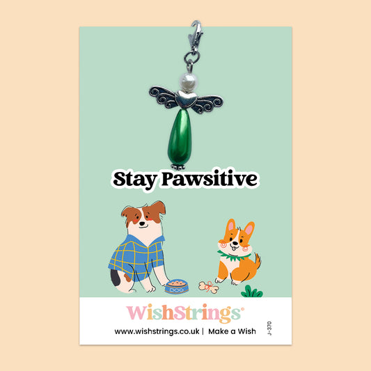 Stay Pawsitive - Wish Angels, Clip on Keepsake | J370