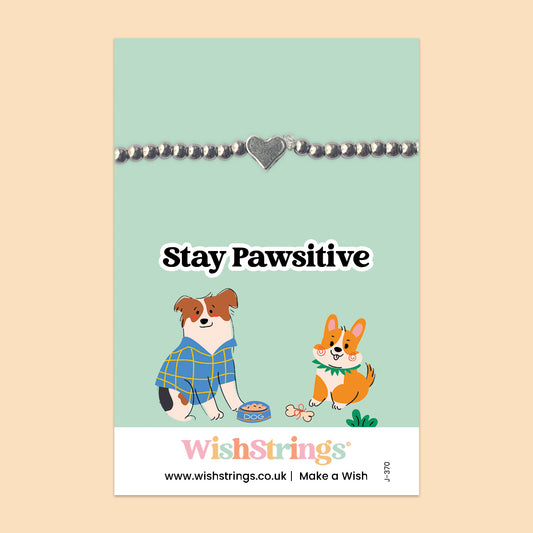 Stay Pawsitive - Heart Beaded Bracelet - J370