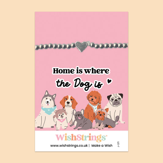 Home Is Where The Dog Is - Heart Beaded Bracelet - J372