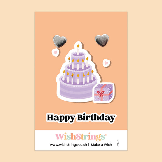 Happy Birthday - Heart Stud Earrings | J373
