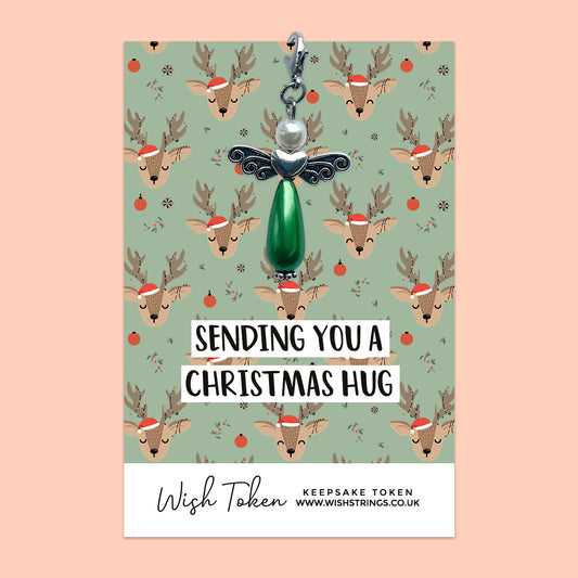 Reindeer, Christmas Hug -  Wish Angels, Clip on Keepsake | J375
