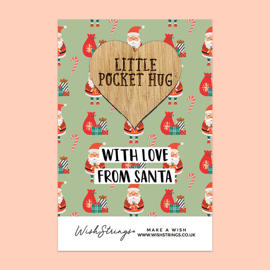 With Love from Santa - Oak Pocket Hug Token (J376)