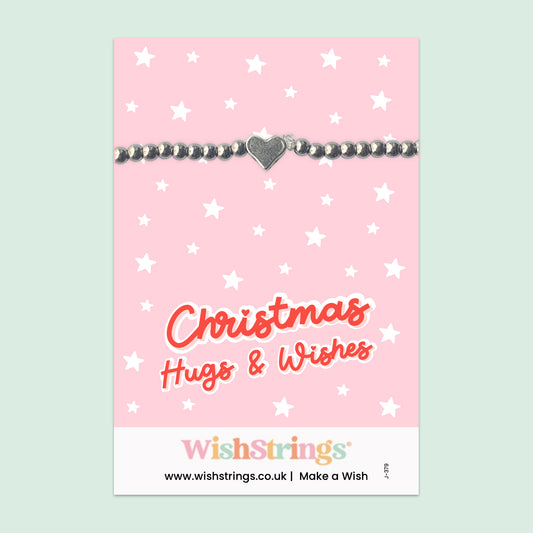 Christmas, Hug & Wishes - Heart Beaded Bracelet - J379