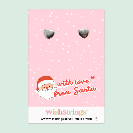 With Love From Santa - Heart Stud Earrings | J380