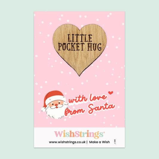 With Love From Santa  - Oak Pocket Hug Token (J380)