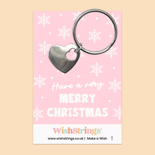 Have a Merry Christmas - Heart Keyring - J381