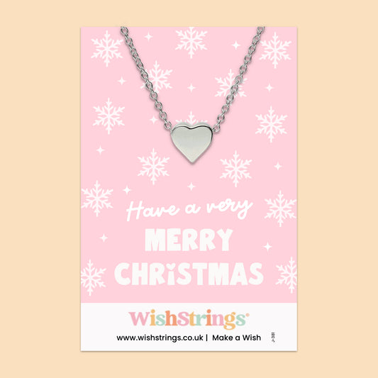 Have a Merry Christmas - Heart Necklace - J381