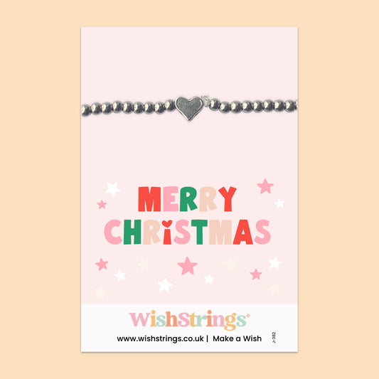 Merry Christmas - Heart Beaded Bracelet - J382