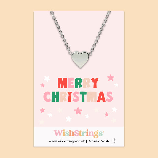Merry Christmas - Heart Necklace - J382