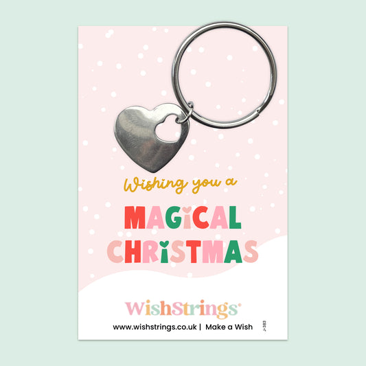 Magical Christmas - Heart Keyring - J383