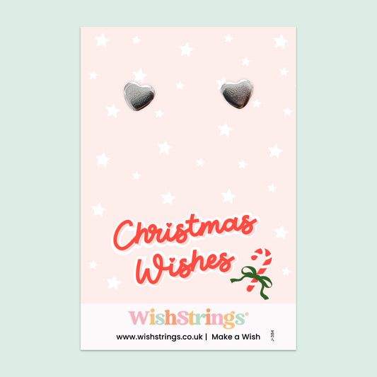 Christmas Wishes - Heart Stud Earrings | J384