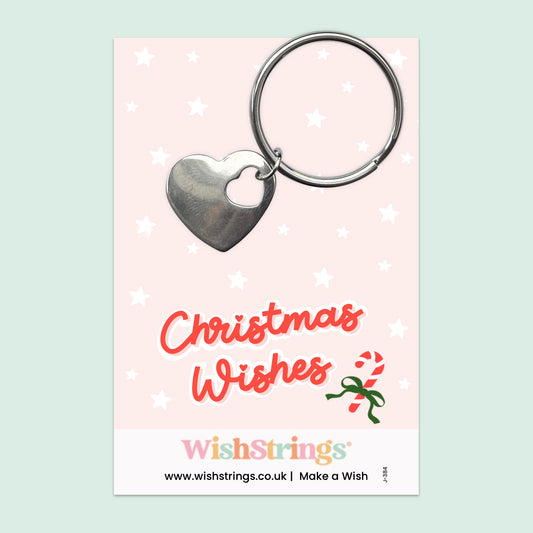 Christmas Wishes - HEART KEYRING - J384