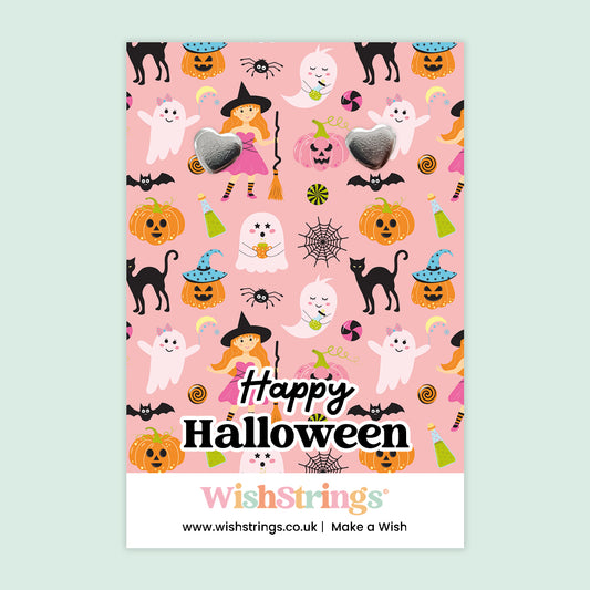 Happy Halloween, Witches - Heart Stud Earrings | J386