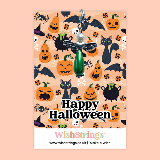 Happy Halloween, Pumpkins -  Wish Angels, Clip on Keepsake | J387