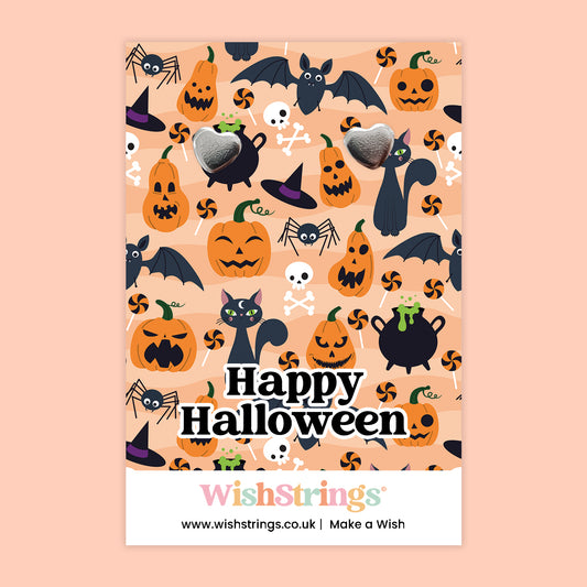 Happy Halloween, Pumpkins - Heart Stud Earrings | J387