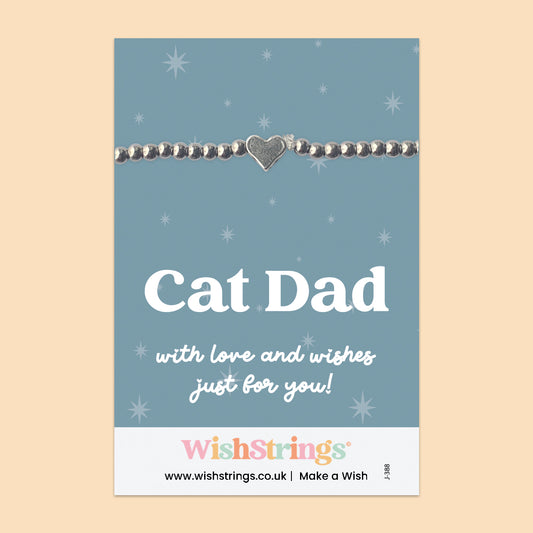 Cat Dad - Heart Beaded Bracelet - J388