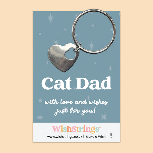 Cat Dad - HEART KEYRING - J388