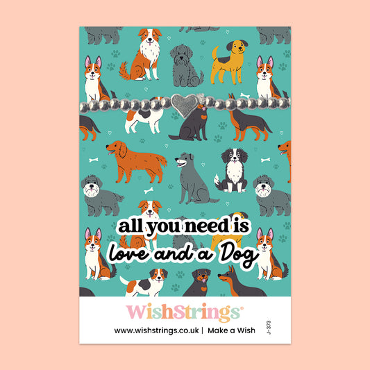 All You Need Is Love and a Dog - HEART BRACELET - J390