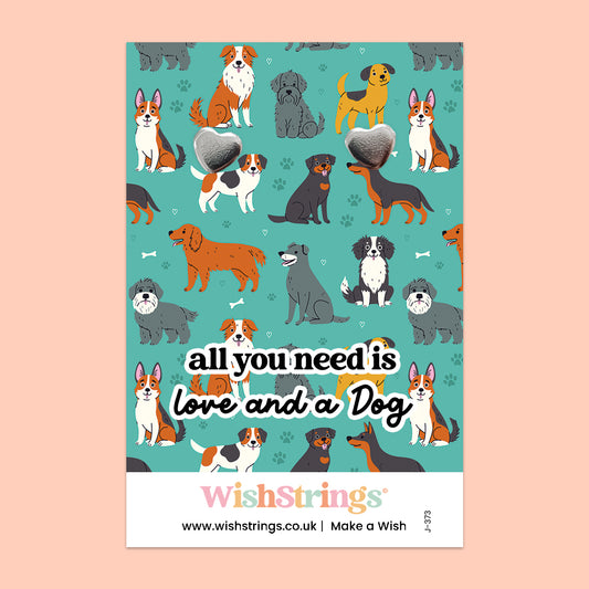All You Need Is Love and a Dog - Heart Stud Earrings | J390