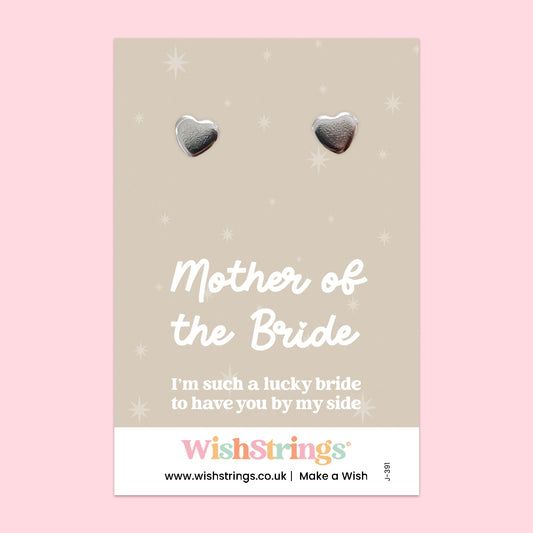 Mother of the Bride - Heart Stud Earrings | J391
