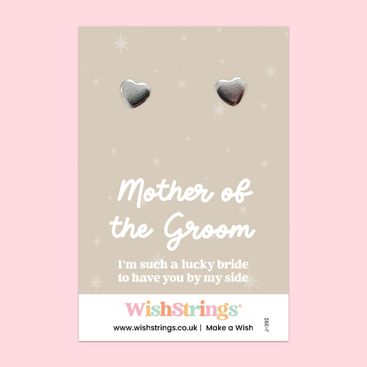 Mother of the Groom - Heart Stud Earrings | J392