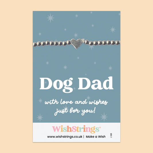 Dog Dad - Heart Beaded Bracelet - J393